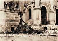 Разрушение храма Христа Спасителя. Фотография. 1931 г.
