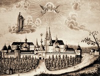 «Вид Звенигородского Саввина-Сторожевского монастыря». Гравюра. 1843 г.