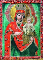 Богоматерь с Младенцем на Престоле. Икона. 1808 г. Иконописец Герасим Зугравул (церковь в с. Когыльничены)