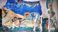 «Оплакивание». Роспись ц. вмч. Пантелеимона в Нерези. 1164 г.