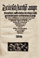 Титульный лист кн.: Т. Mьntzer. Deutsch Kirchen-ampt. Alstedt, 1523