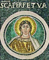Мц. Перпетуя. Мозаика ц. Евфразиана в Порече, Хорватия. 543–553 гг.