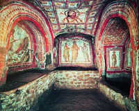 Кубикула Льва в катакомбах Коммодиллы, Рим. 375–380 гг.