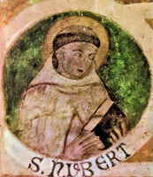 Католический св. Норберт. Роспись ц. святых Севера и Мартирия, близ Орвието. Нач. XIV в.