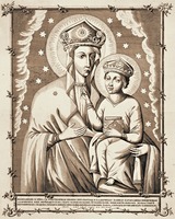 Изображение Озерянской (Азарянской) иконы Божией Матери. Гравюра. 1824 г. (РГБ)