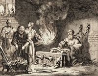 Мученичество Оригена. Гравюра Я. Лёйкена. 1685 г.