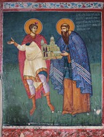 Прор. Даниил и архиеп. Даниил II. Роспись ц. Богородицы Одигитрии. Ок. 1335–1337 г.