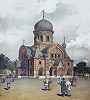 Церковь Успения Пресв. Богородицы в Опочке. 1891–1894 гг. Хромолитография. 1901