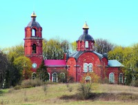 Церковь святых Бориса и Глеба в с. Вышгородок Пыталовского р-на. 1891 г. Фотография. 2020 г. Фото: Л. А. Громова