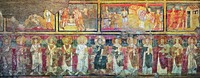 Христос на престоле, с предстоящими святыми Западной и Восточной Церквей. Фреска. Между 757 и 767 гг.