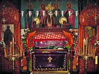 Мощи прп. Саввы Освященного в кафоликоне Лавры прп. Саввы Освященного. Фото: GFDL/Wikimedia Commons