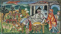 Благословение Исааком Иакова. Фрагмент мозаики сев. стены центрального нефа. 432–440 гг. Фото: И. А. Орецкая