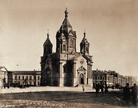 Благовещенская церковь лейб-гвардии Конного полка в С.-Петербурге. 1844–1849 гг. Разрушена в 1929 г. Архит. К. А. Тон. Фотография. Между 1890 и 1908 гг.