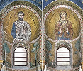 Прав. Иоаким. Прав. Анна. Мозаики в конхах боковых алтарных апсид. 1146 — ок. 1151 г. Фото: О. С. Овчарова