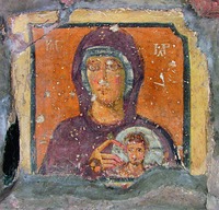 Божия Матерь с Младенцем. Фреска. Между 705 и 707 гг.