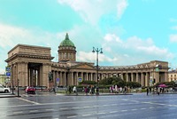 Кафедральный собор в честь Казанской иконы Божией Матери в С.-Петербурге. 1801–1811 гг. Архит. А. Н. Воронихин. Фотография. 2020 г. Фото: А. В. Слезкин