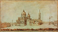 Церковь Санта-Мария-Маджоре. Рисунок. Ок. 1665 г. Худож. Л. Кройл (Национальная галерея искусства, Вашингтон)