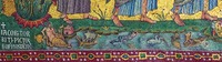 Подпись Я. Торрити. Речной пейзаж. Фрагмент мозаики конхи алтарной апсиды. 1295 г. Мастер Я. Торрити Фото: В. Е. Сусленков