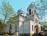 Церковь Спаса Нерукотворного на Шуваловском кладбище в С.-Петербурге. 1876–1880 гг. Архит. К. А. Кузьмин. Фотография. 2018 г. Фото: А. В. Слезкин