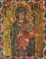 Пресв. Богородица с Младенцем. Мозаичная икона. 1-я пол. XIII в. (Капелла Сантиссимо-Сакраменто базилики)