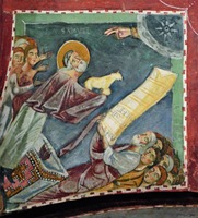 Жертвоприношение прор. Самуила. Сцена из цикла прор. Самуила в крипте св. Магнуса собора в Ананьи. 1231-1255гг. Фотография. 2019 г. Фото: Екатерина Смит