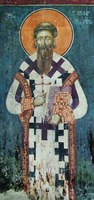 Свт. Савва Сербский. Роспись ц. Успения Богоматери в Грачанице. 1320–1321 гг. Фото: Е. А. Виноградова
