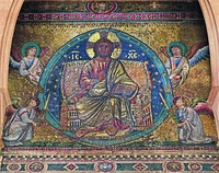 Христос на троне. Фрагмент мозаики зап. фасада. Ок. 1297 г. Мастер Ф. Рузути Фото: В. Е. Сусленков
