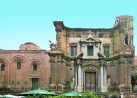 Церковь Санта-Мария-дель-Аммиральо. 1143–1146 гг., перестроена в 40-х гг. XVIII в. Фотография. 2018 г. Фото: О. С. Овчарова