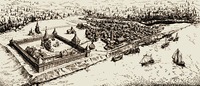 Кремль и посад Мангазеи. План-реконструкция М. И. Белова, Н. Г. Ракова. 1980 г.