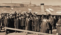 Члены Государственной думы после приема у имп. Николая II. Фотография. 1914 г.
