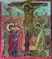 Распятие Господне. Роспись зап. стены Животворящего Столпа. 1687–1688 гг. Мастер Г. Гулджаварашвили. Фото: Н. Н. Крашенинникова