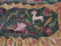 Апокалиптические животные. Фрагмент композиции «Всякое дыхание да хвалит Господа». Роспись юж. стены. 1685 г. Фото: Н. Н. Крашенинникова