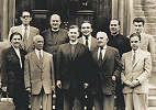Свящ. Александр Шмеман (в центре) с преподавателями семинарии. Фотография. 1958 г.