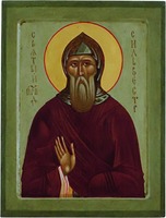 Прп. Сильвестр Обнорский. Икона. После 2004 г. (ц. Воскресения Христова на Обноре)