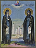 Преподобные Сергий и Герман Валаамские. Икона. Нач. XX в. (частное собрание)