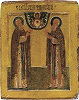 Преподобные Сергий и Герман Валаамские. Икона. 1-я пол. XVII в. (частное собрание)