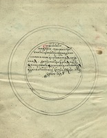 Экслибрис архим. Сергия (Шелонина). Сборник сочинений прп. Иоанна Дамаскина. 1643 г. Оборот верхней крышки (РНБ. Солов. № 310/330)