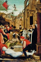 Чудо спасения Прованса от чумы, сотворенное мч. Севастианом. Алтарная картина. 1497–1499 гг. Мастер Жосс Лиферинкс (мастер св. Себастьяна) Фото: art.thewalters.org