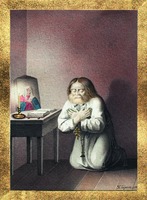 Праведная кончина прп. Серафима Саровского. Акварель. 40-е гг. XIX в. Худож. П. Ф. Борель (РГБ)