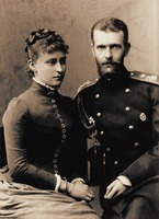 Вел. кн. Сергей Александрович с супругой вел. кнг. Елисаветой Феодоровной. Фотография Д. М. Асикритова. 1892 г.