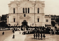 Встреча царской семьи в Серафимовом Дивеевском мон-ре. Фотография. 1903 г.