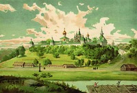 Вид Саввина Сторожевского монастыря. Хромолитография. 1888 г.