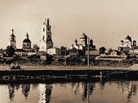 Вид на Серафимов Дивеевский мон-рь. Фотография. 1947 г.