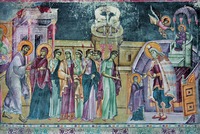 Введение во храм Пресв. Богородицы. Роспись церкви праведных Иоакима и Анны в мон-ре Студеница. 1314 г. Фото: И. А. Орецкая