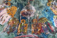 Собор прп. Симеона Мироточивого и блгв. кор. Милутина. Роспись церкви вмч. Димирия в мон-ре Печская Патриархия. Ок. 1345 г. Фото: Е. А. Виноградова