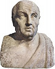 Сенека. Cкульптурный портрет. III в., копия с портрета I в. (Античное собрание, Новый музей в Берлине)