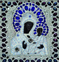 Седмиезерная икона Божией Матери. Кон. XVI — нач. XVII в. (?). Риза — нач. XXI в. (Петропавловский собор, Казань)