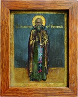 Прп. Сильвестр Обнорский. Икона. Посл. четв. XIX в., с прописями нач. XXI в. (частное собрание)