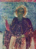 Прп. Симон Монах. Роспись Радославовой капеллы мон-ря Студеница. Нач. 30-х гг. XIII в. Фото: А. С. Зверев