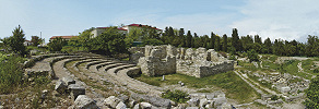 Храм с ковчегом (№ 19) на руинах античного театра. VI в. Фото: А. Чиркова